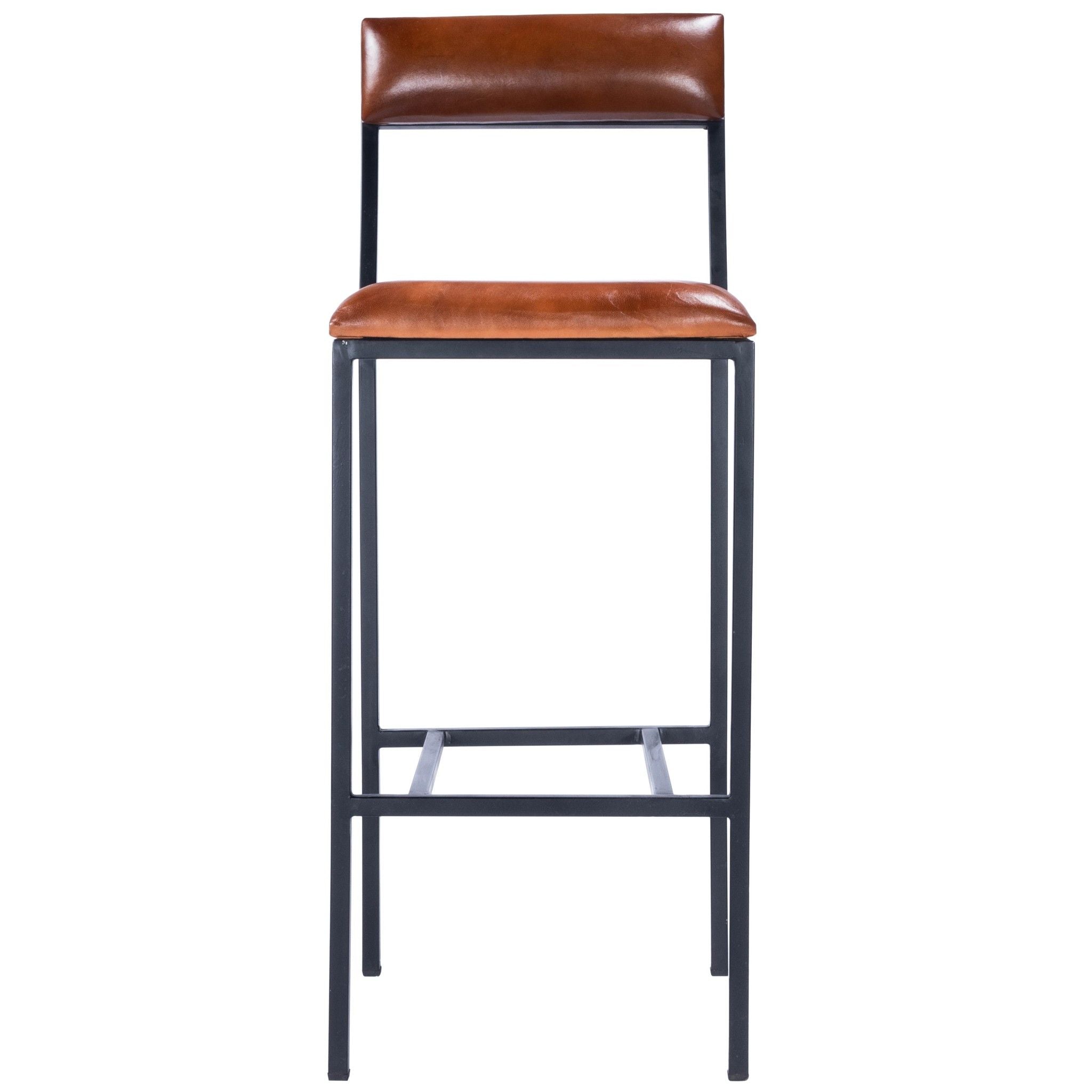 And Iron Bar Chair - Brown / Black