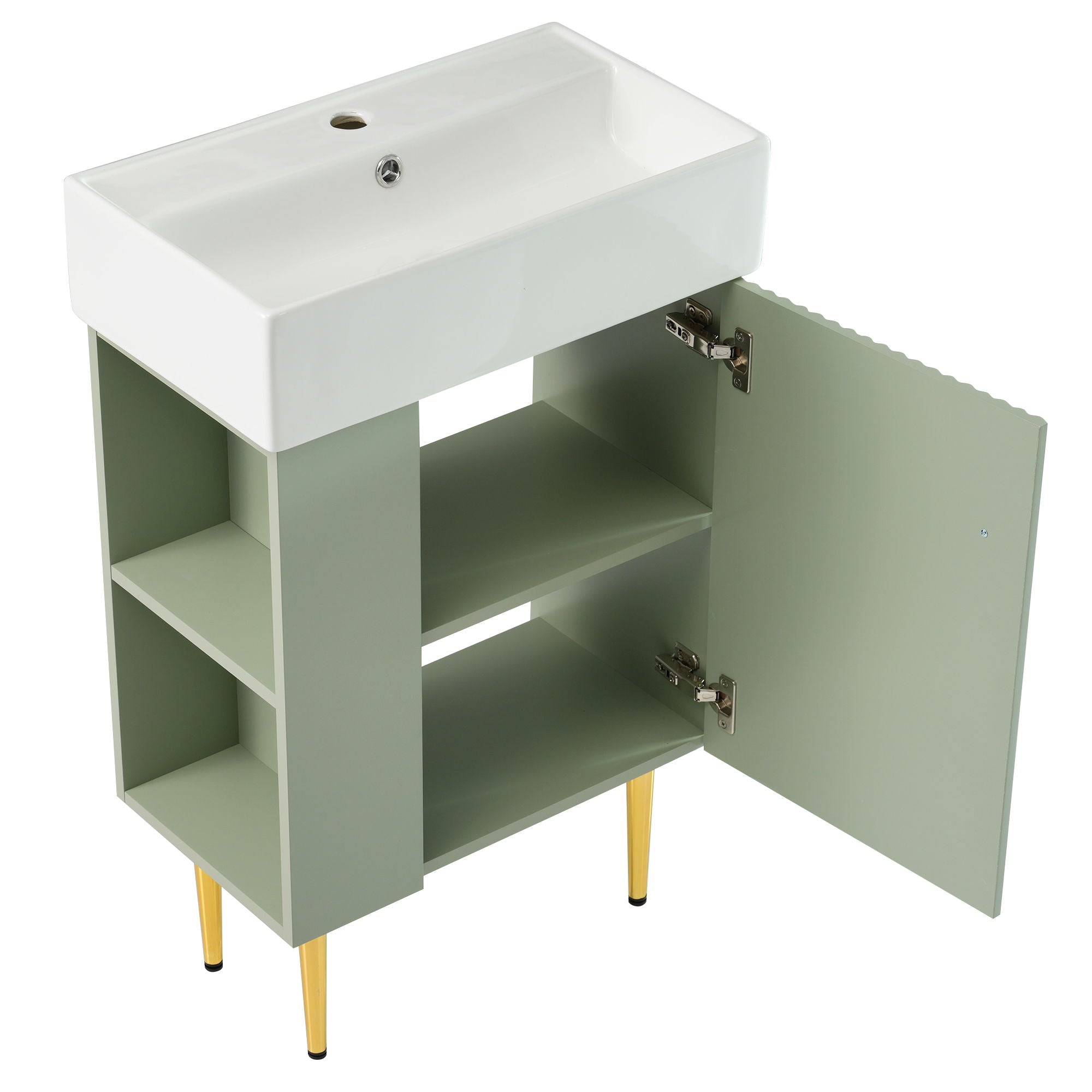 Bathroom Vanity, Combo Cabinet, Bathroom Storage Cabinet, Single Ceramic Sink