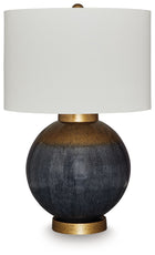Adara - Metal Table Lamp - Blue / Gold Finish