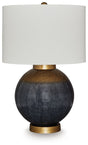 Adara - Blue / Gold Finish - Metal Table Lamp by Signature Design by Ashley® | Bel Furniture
