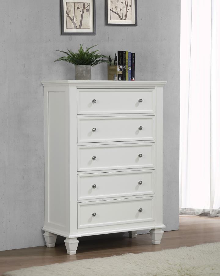 Sandy Beach - 5-drawer Chest by CoasterEssence | Bel Furniture