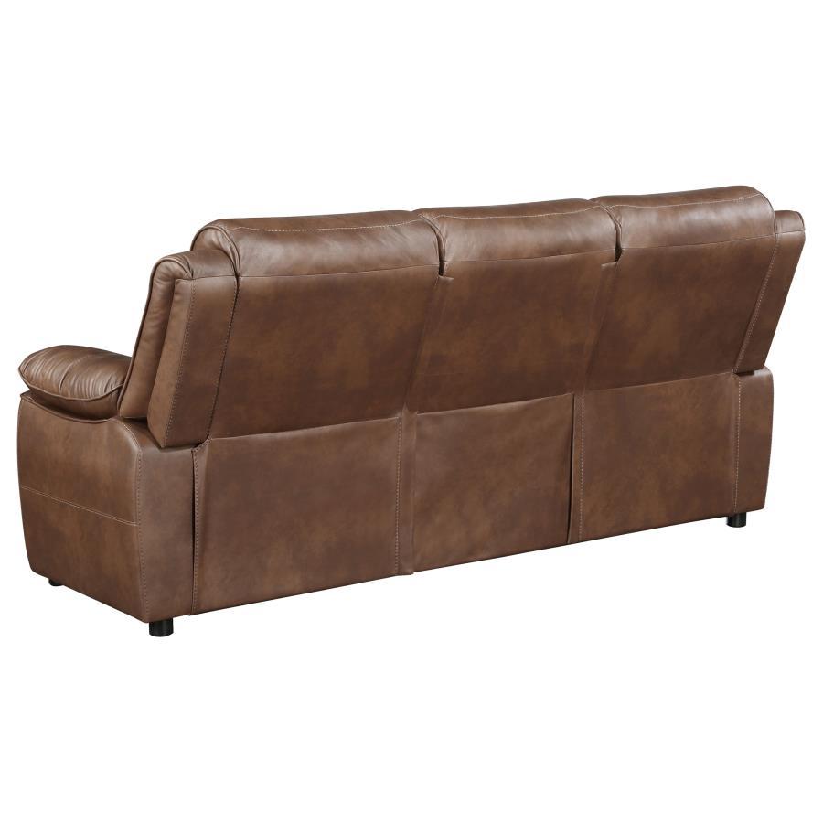 Ellington - Upholstered Padded Arm Sofa - Dark Brown