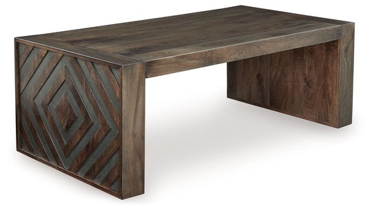 Dreggan - Brown - Rectangular Cocktail Table by Signature Design by Ashley® | Bel Furniture