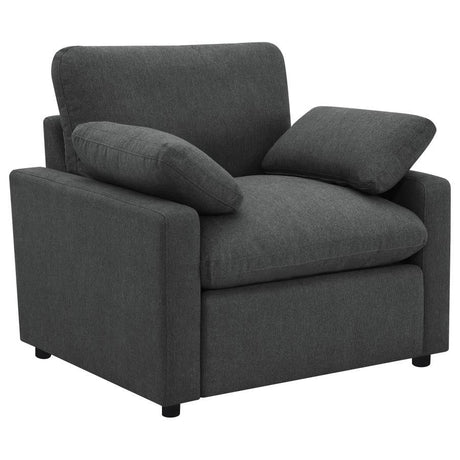 Collins - Upholstered Power Recliner Chair Dark Gray by Coaster Fine Furniture | Bel Furniture