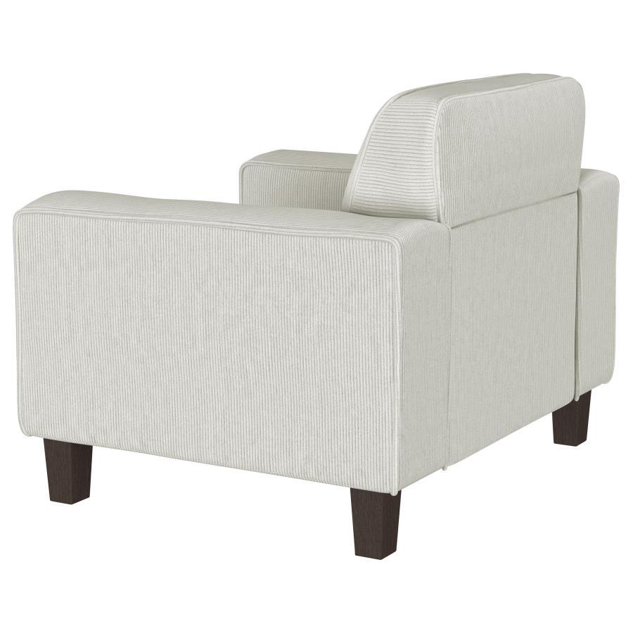 Deerhurst - Upholstered Track Arm Tufted Accent Chair - Greige by Coaster Fine Furniture | Bel Furniture