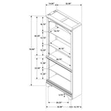 Hartshill - 5-Shelf Bookcase - Burnished Oak