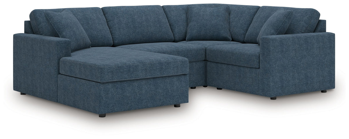 Modmax - Ink - Sectional Blue 4 Pc. Sectional With Laf Corner Chais And Raf Corner Chair by Signature Design by Ashley® | Bel Furniture