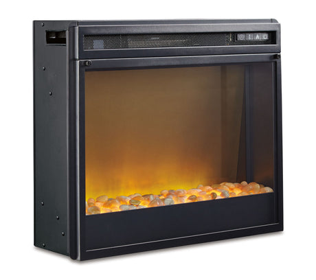 Entertainment Accessories - Fireplace Insert Glass/Stone - Black - view 4
