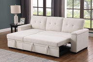 Lucca II - 84.5"W Reversible Sleeper Sectional Sofa with Storage Chaise by Lilola Home | Bel Furniture