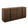 Mid-Century Modern 3 Drawer Low TV Stand For TVs Up To 80" Dark Brown by Walker Edison | Bel Furniture