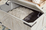 Carynhurst - Whitewash - Cocktail Table with Storage by Signature Design by Ashley® | Bel Furniture