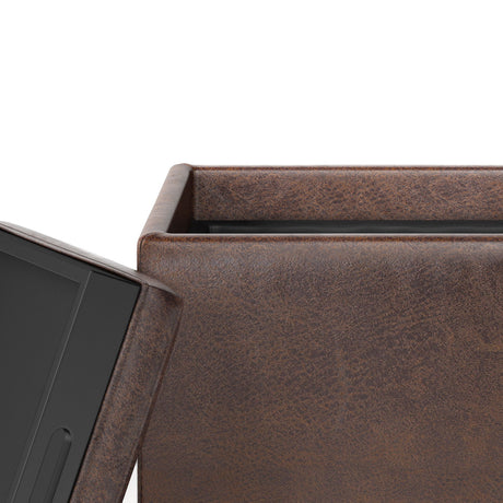 Rockwood - Upholstered Cube Storage Ottoman With Tray - view 46