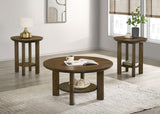 Ottowa - Round Wood Coffee Table Set