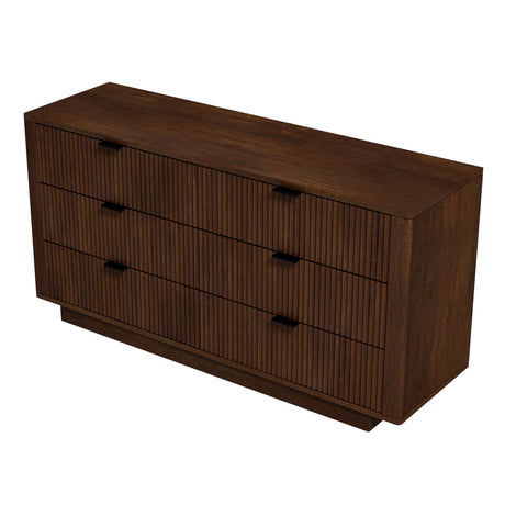 Lola - Mid-Century Modern Dresser With 6 Drawers - Dark Brown by Ashcroft Furniture | Bel Furniture