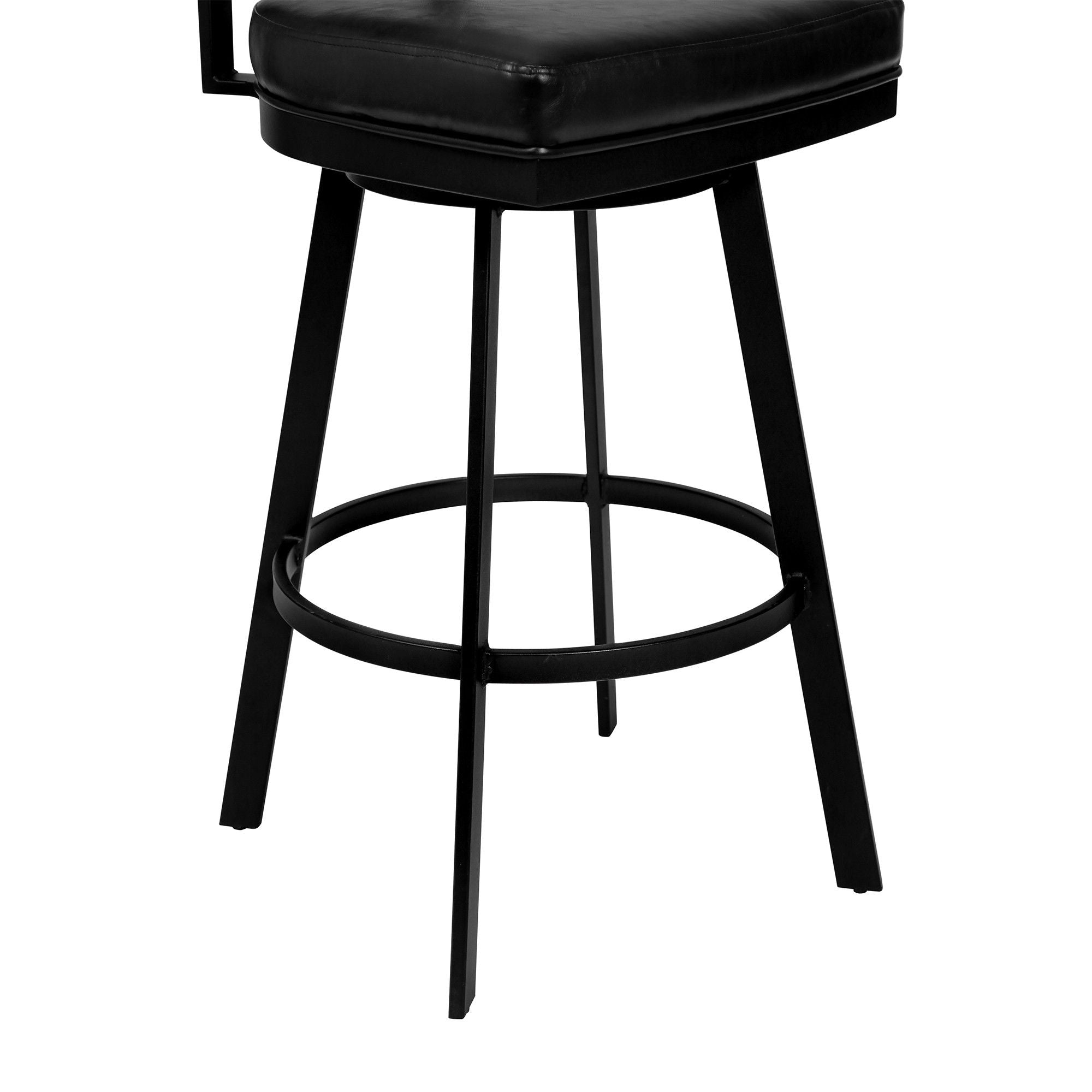 36" Iron Counter Height Bar Chair - Black