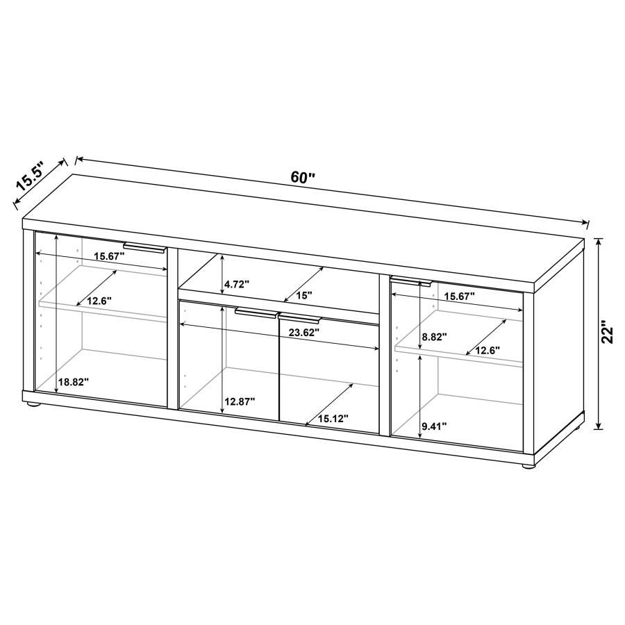 Tabby - 4 Door Engineered Wood TV Stand - Mango