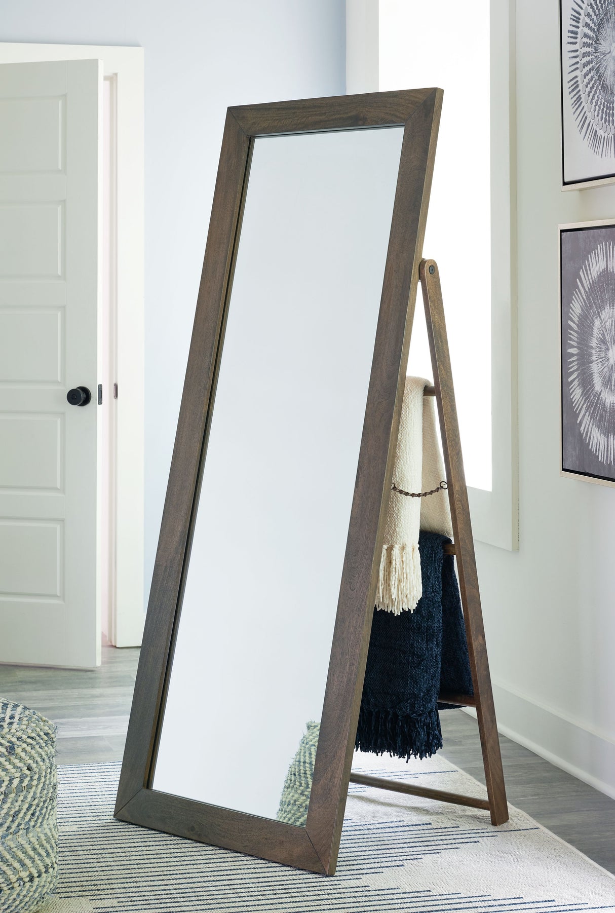 Dirkins - Brown - Floor Mirror by Signature Design by Ashley® | Bel Furniture