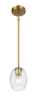 Vista - Single Pendant Chain Hanging Light - Clear / Gold by Ashcroft Furniture | Bel Furniture