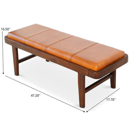 Maddox - Bench - Rustic / Tan - view 9