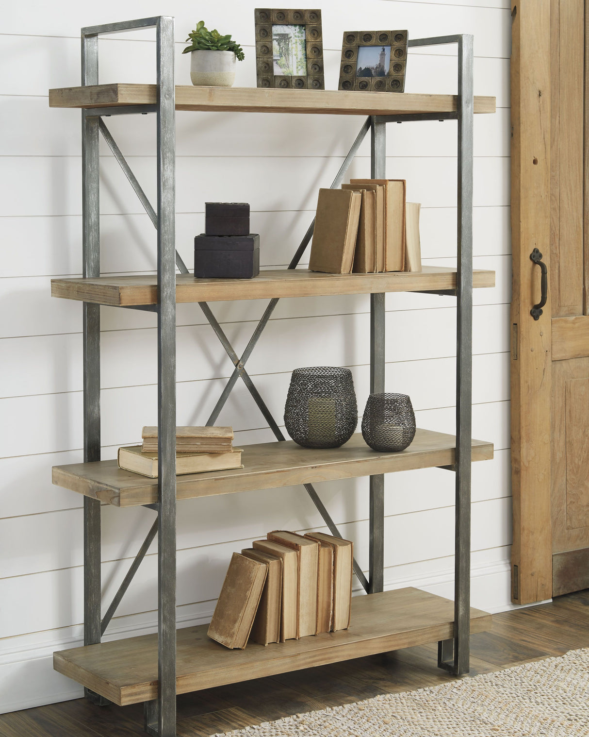 Forestmin - Brown / Black - Bookcase by Signature Design by Ashley® | Bel Furniture