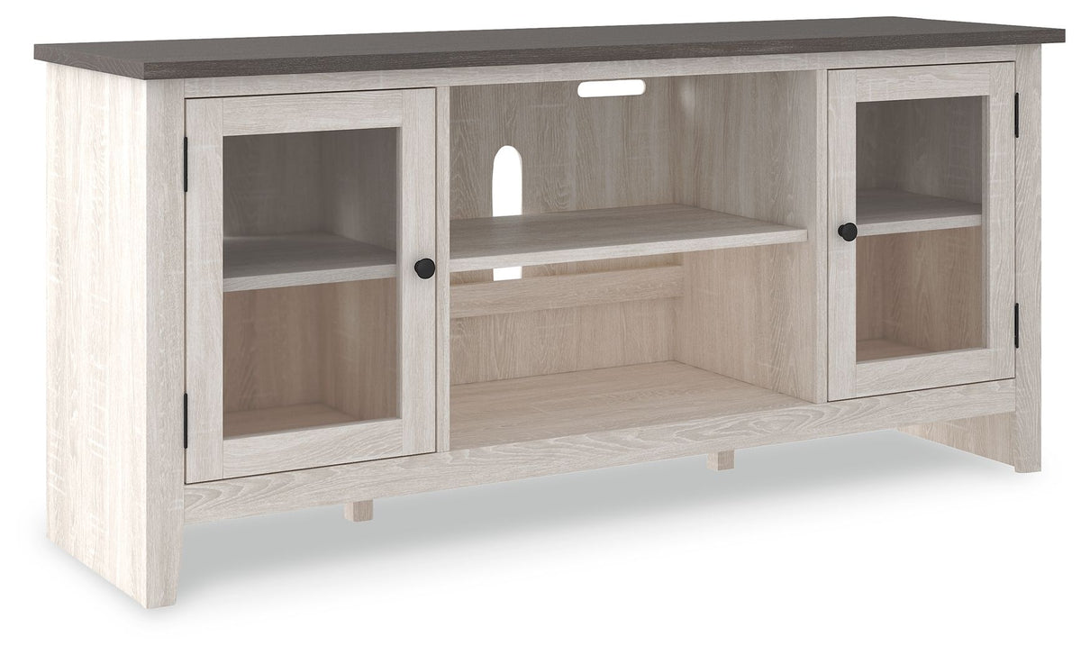 Dorrinson - TV Stand White 60''W x 18''D x 28''H by Signature Design by Ashley® | Bel Furniture