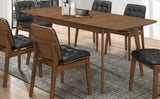 Redbridge - Extension Leaf Dining Table - Natural Walnut by CoasterEveryday | Bel Furniture
