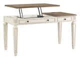 Realyn - White / Brown - Home Office Lift Top Desk by Signature Design by Ashley® | Bel Furniture