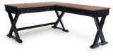 Wildenauer - Brown / Black - Home Office Desk And Return by Signature Design by Ashley® | Bel Furniture