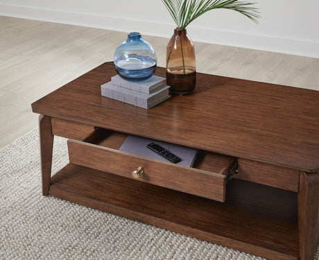 Trenmour - Rectangular Cocktail Table - Medium Brown - view 9