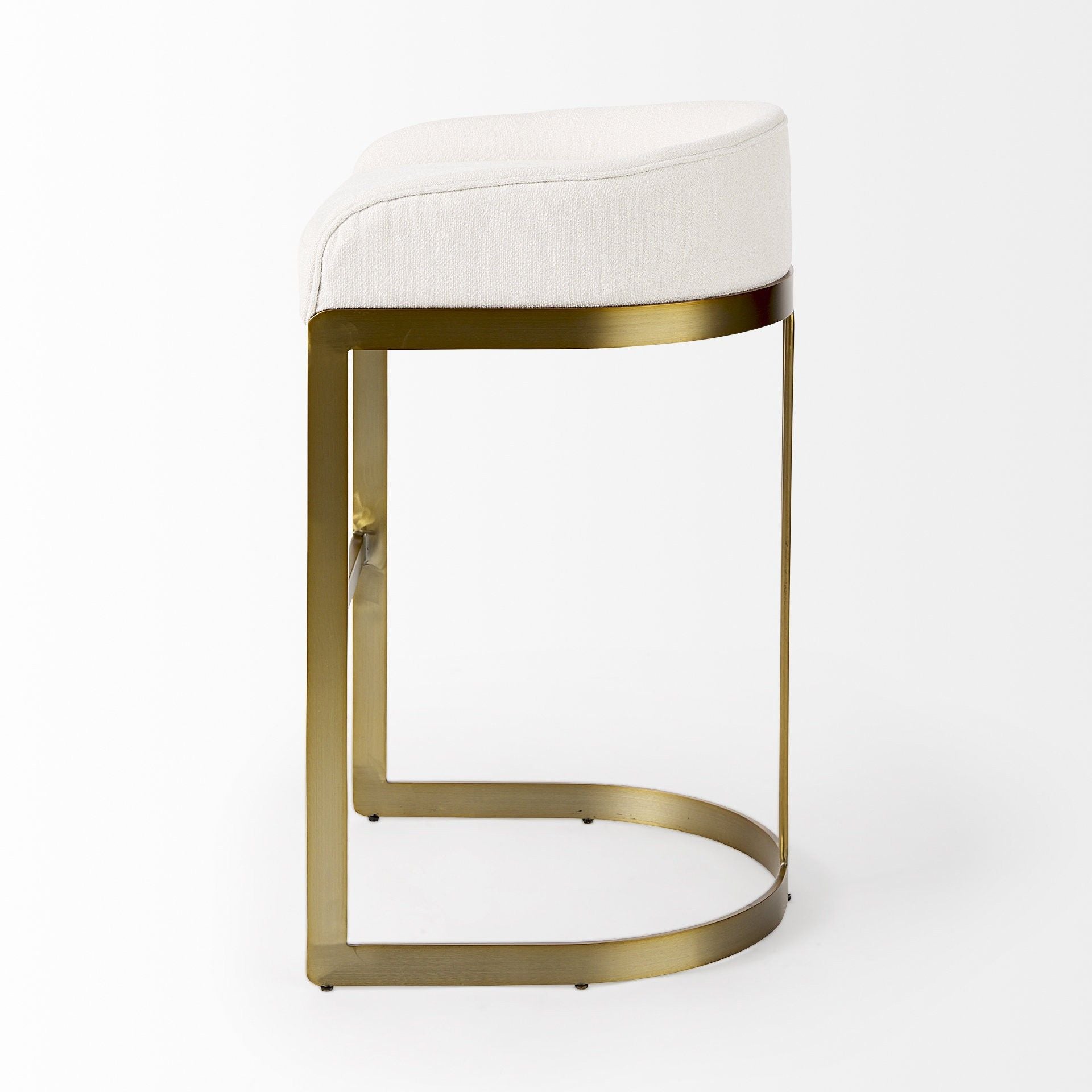 Low Back Bar Chair - White Nickel