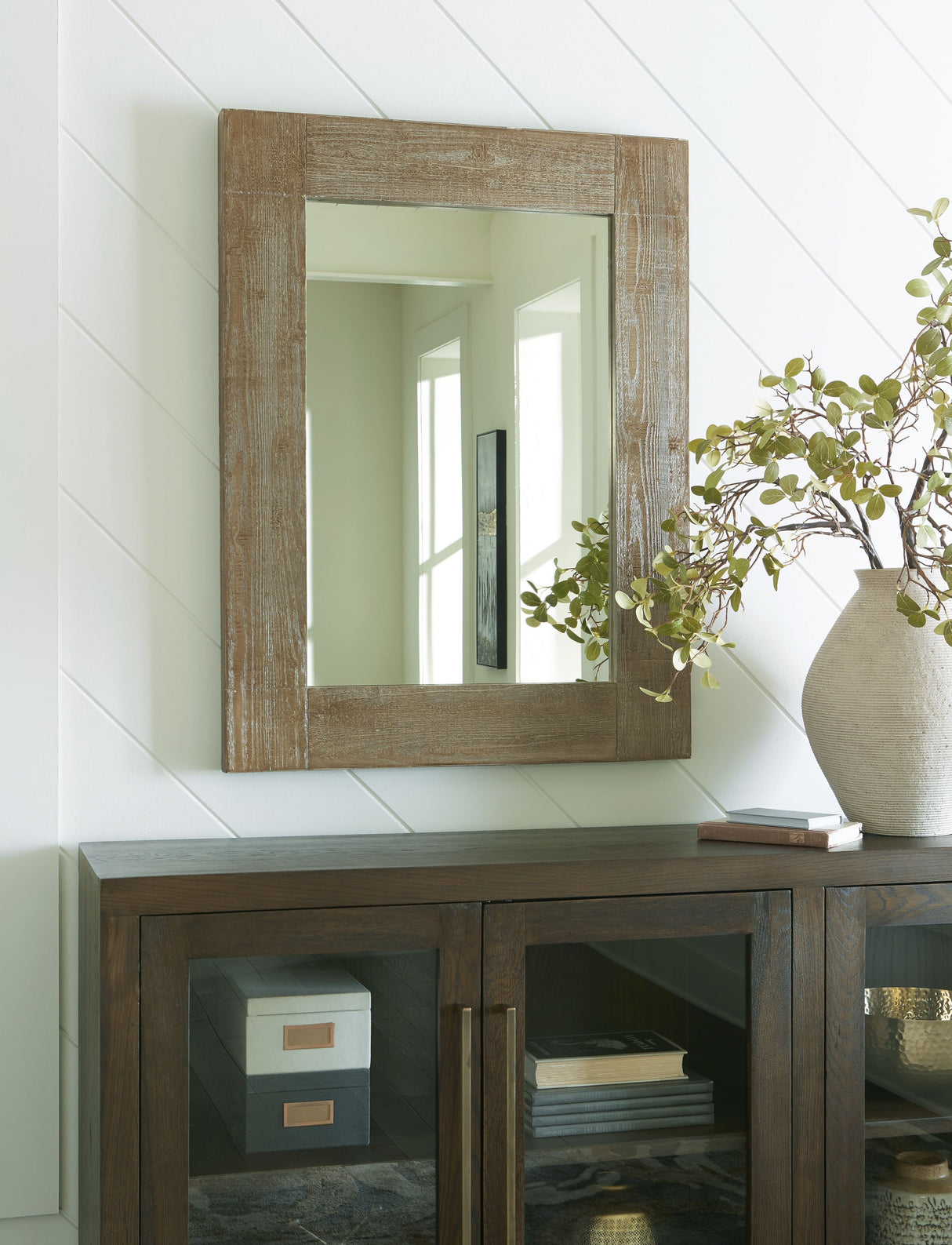 Waltleigh - Distressed Brown - Accent Mirror by Signature Design by Ashley® | Bel Furniture