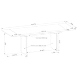 Vesa - Glass Top Extension Dining Table - Beige by Coaster Fine Furniture | Bel Furniture