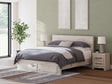 Lawroy - Panel Bed With Storage Beige King Storage Footboard by Signature Design by Ashley® | Bel Furniture
