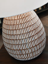 Darrich - Beige / White - Metal Table Lamp by Signature Design by Ashley® | Bel Furniture