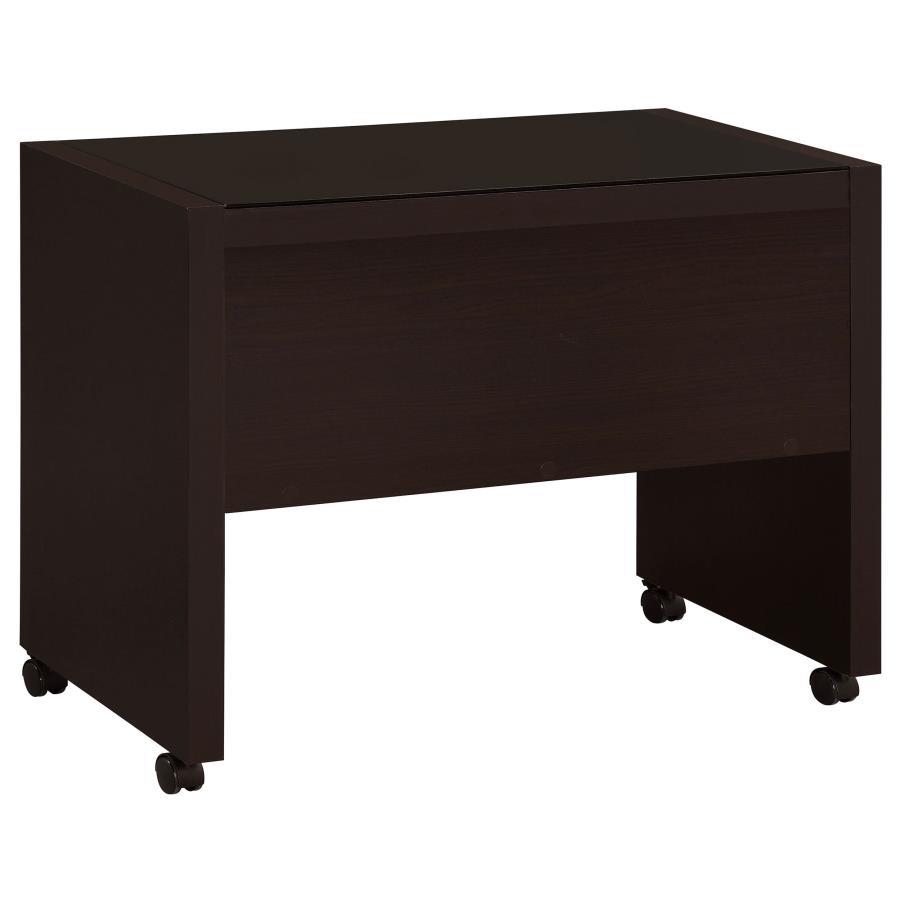 Skeena - 3 Piece Home Office Computer Desk Set - Cappuccino