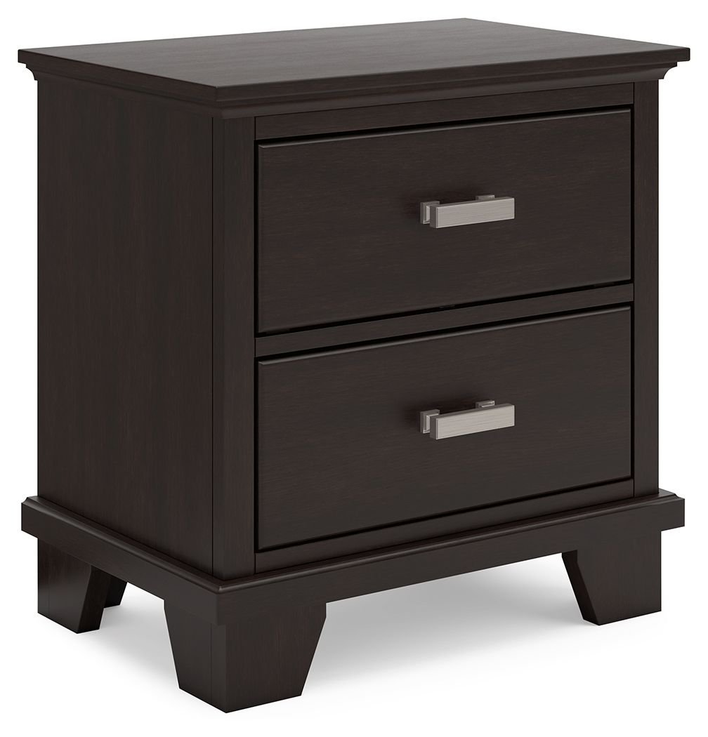 Covetown - Dark Brown - Two Drawer Night Stand by Signature Design by Ashley® | Bel Furniture