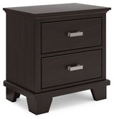 Covetown - Dark Brown - Two Drawer Night Stand by Signature Design by Ashley® | Bel Furniture