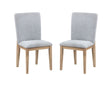Caspian - Linen And Oak Finish Dining Chair (Set of 2) - Gray by Lilola Home | Bel Furniture