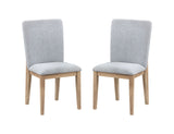Caspian - Linen And Oak Finish Dining Chair (Set of 2) - Gray by Lilola Home | Bel Furniture