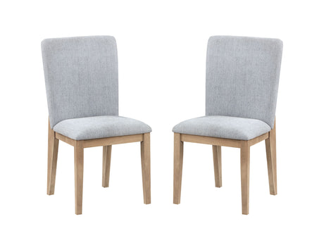 Caspian - Linen And Oak Finish Dining Chair (Set of 2) - Gray by Lilola Home | Bel Furniture
