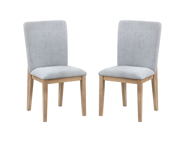 Caspian - Linen And Oak Finish Dining Chair (Set of 2) - Gray by Lilola Home | Bel Furniture