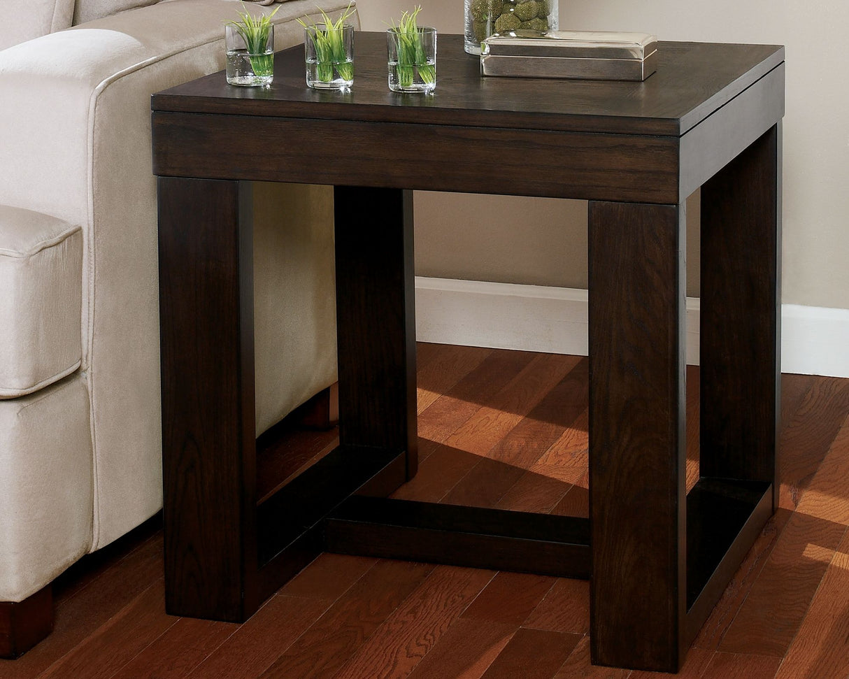 Watson - Dark Brown - Square End Table by Signature Design by Ashley® | Bel Furniture