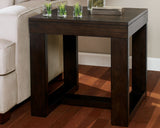 Watson - Dark Brown - Square End Table by Signature Design by Ashley® | Bel Furniture