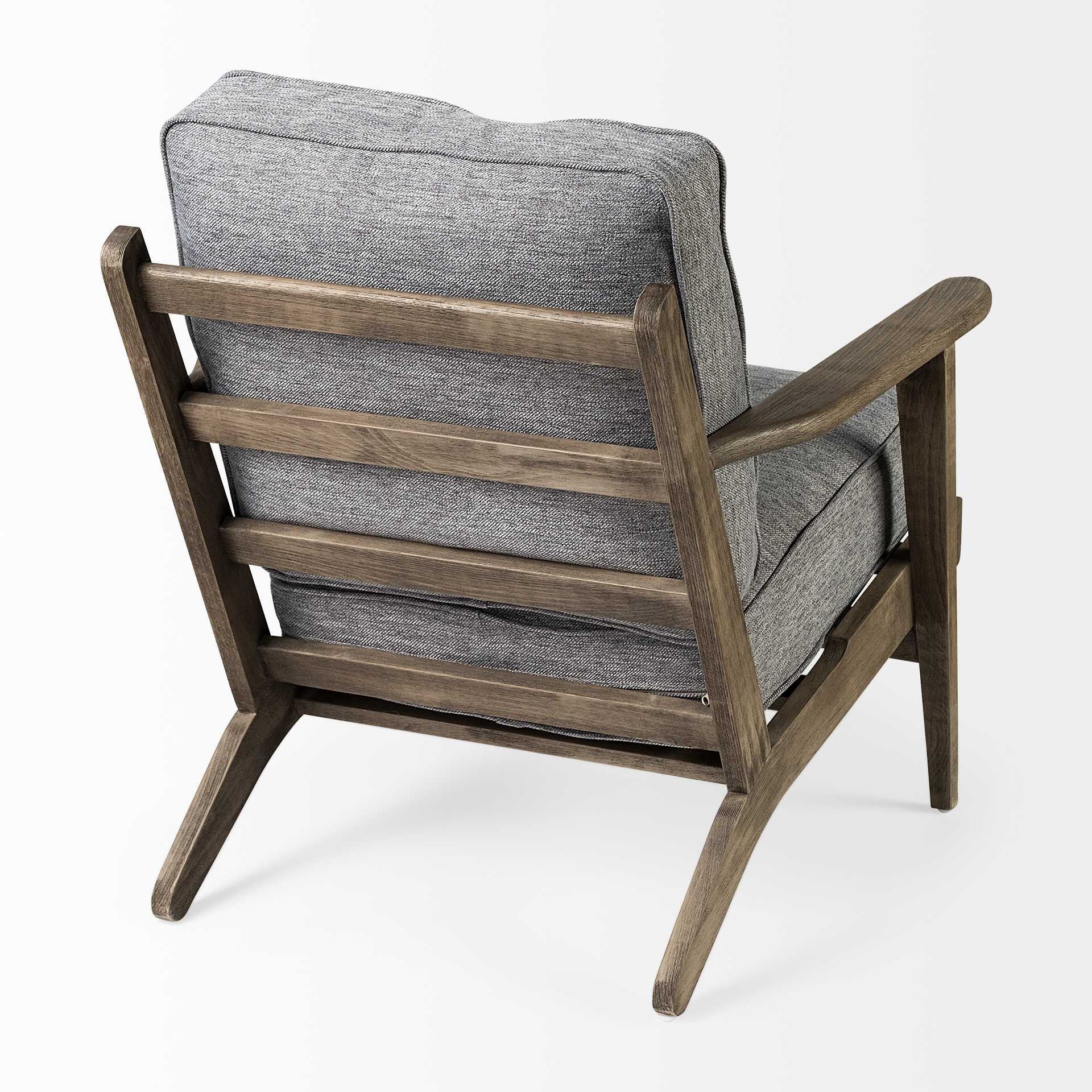 Fabric Arm Chair - Gray / Brown