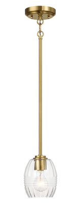 Vista - Single Pendant Chain Hanging Light - Clear / Gold by Ashcroft Furniture | Bel Furniture