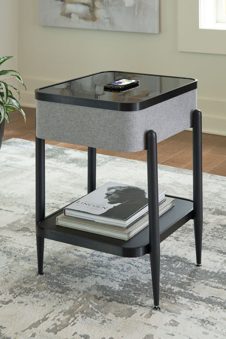 Jorvalee - Gray / Black - Accent Table with Speaker by Signature Design by Ashley® | Bel Furniture