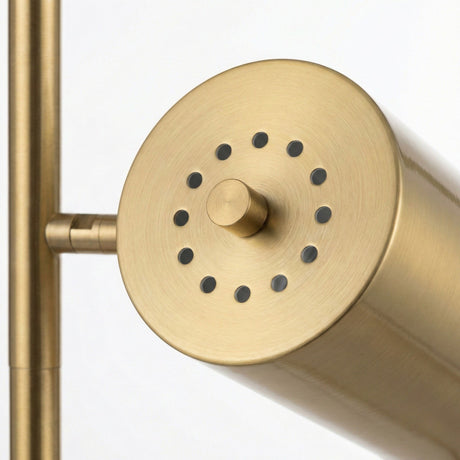 Harmony - Floor Lamp With Rotary Switch Triple Spots Block Base - Gold - view 8