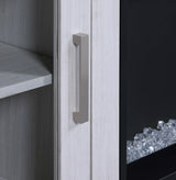 Summit - TV Stand Console With Fireplace - White Walnut Finish by Lilola Home | Bel Furniture