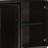 Amherst - Wide 3 Door Storage Cabinet - Hickory Brown by Simpli-Home | Bel Furniture