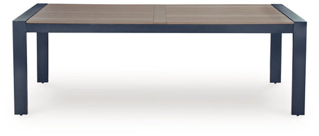 East Beach - Rectangular Dining Table With Umbrella Option - Blue - view 5